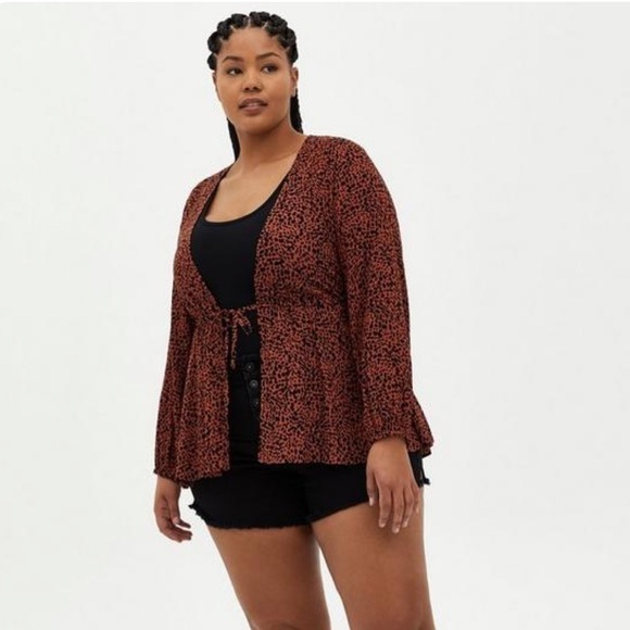 TORRID Tie-Front Midi Kimono - Picture 2 of 12